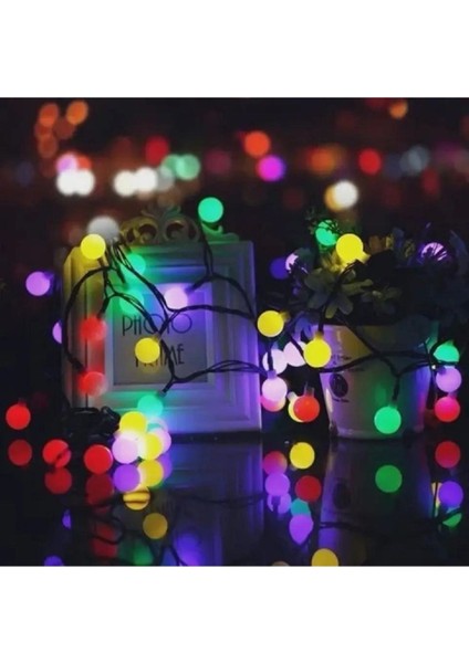 Boncuk Top LED Işık Rgb Fişli Yanıp Sönen 5 Metre 28 Top Yılbaşı Doğum Günü Parti Ağaç Süsleme New Year modelleri