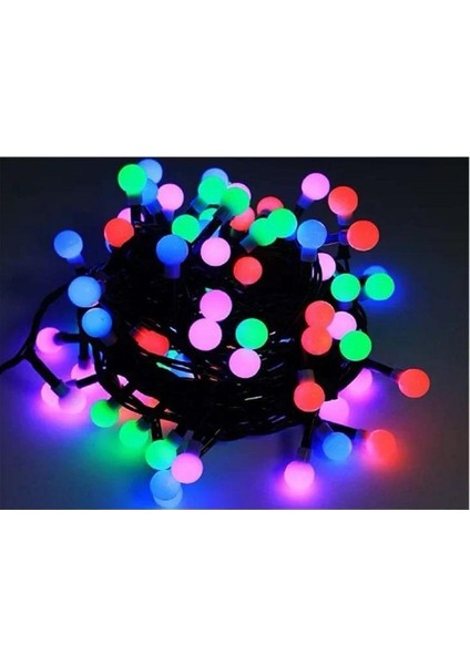 Boncuk Top LED Işık Rgb Fişli Yanıp Sönen 5 Metre 28 Top Yılbaşı Doğum Günü Parti Ağaç Süsleme New Year fırsatları