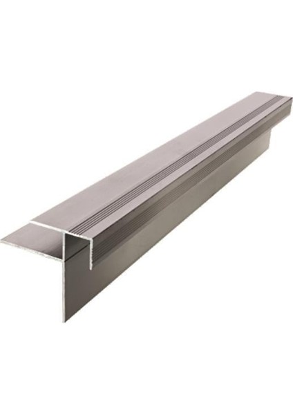 10 mm Alüminyum Laminant Parke Burun Profili Gri