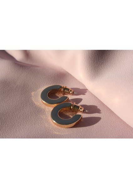 Minimalist C Formlu Küpe