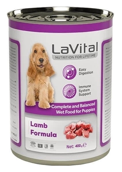 Lavital Puppy Kuzulu Bağışıklık Sistemi Destekleyici Yavru Köpek Konservesi 400 gr