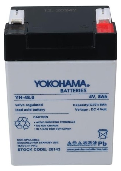 Yokohama Yh-48.0 4 Volt - 8 Amper Akü (68X45X95 Mm) modelleri