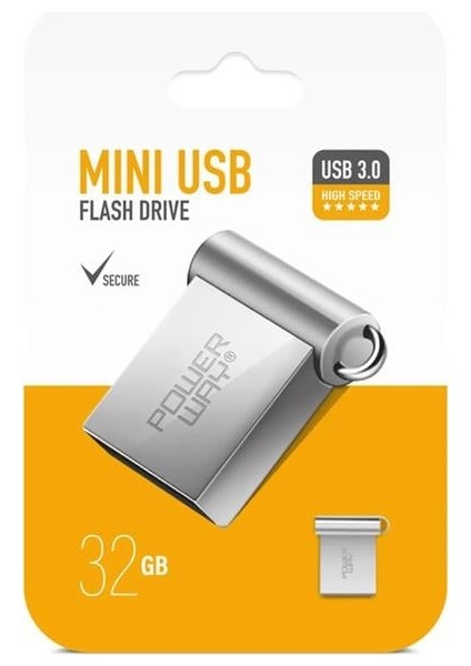 Powerway 32GB USB 3.0 Metal Mini Flash Bellek