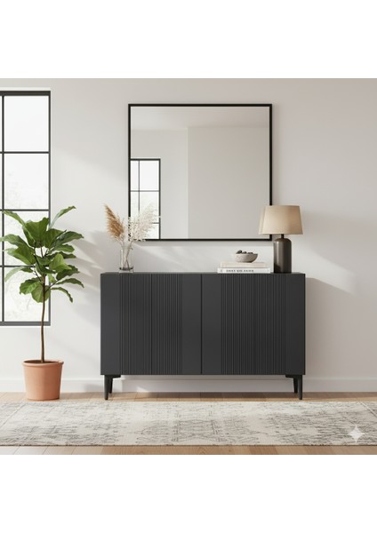 KA1203A-CORSA Konsol, Çok Amaçlı Dolap, Kahve Köşesi, Tv Sehpası 120CM Antrasit fiyatları