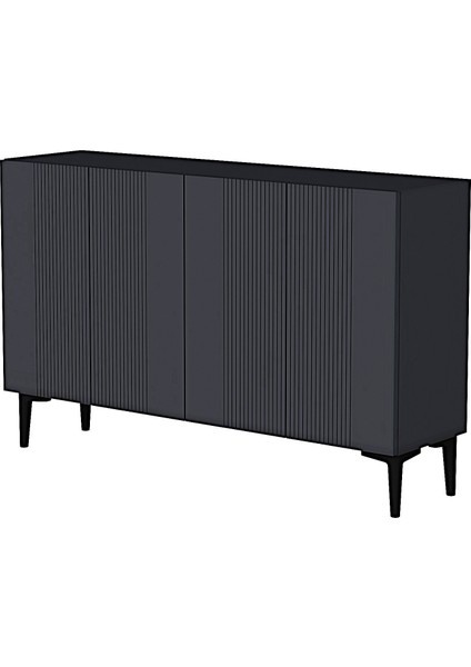 KA1203A-CORSA Konsol, Çok Amaçlı Dolap, Kahve Köşesi, Tv Sehpası 120CM Antrasit