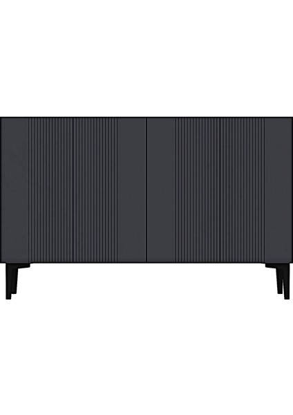 KA1203A-CORSA Konsol, Çok Amaçlı Dolap, Kahve Köşesi, Tv Sehpası 120CM Antrasit