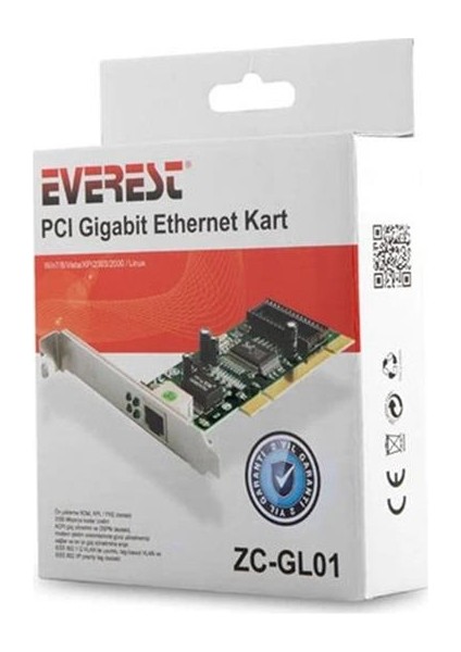 Everest ZC-GL01 10/100/1000 Mbps Pci Gigabit Ethernet Kartı fiyatları