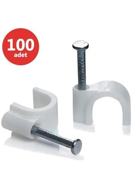 Karya 8 Numara 25 mm Çelik Çivili Kroşe (100'LÜ Paket)
