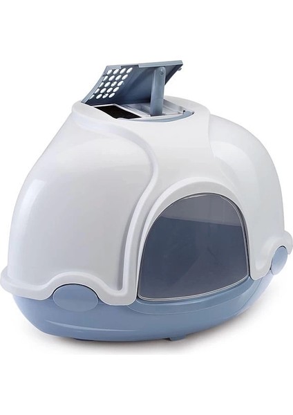 Imac Ginger Kapalı Kedi Tuvaleti Beyaz/mavi 52X52X44.5 cm