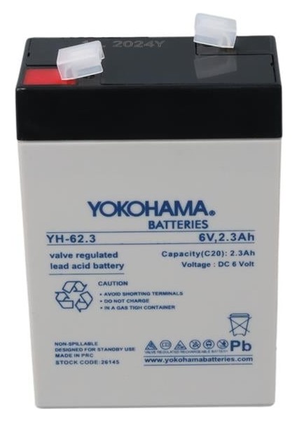 Yokohama Yh-62.3 6 Volt - 2.3 Amper Akü (90X43X38 Mm) modelleri