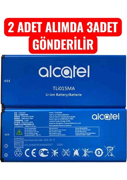 Alcatel One Touch Pixi 4 TLI015MA Batarya (2025 Üretim) Ot 4034 4034D 1530 Mah