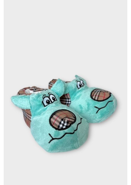 Çocuk Sevimli Köpek Figürlü Panduf Su Yeşili fiyatları