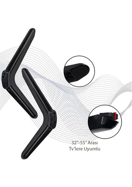Powermaster PM-26782 Plastik 32"55" Universal Televizyon Ayağı Standı fırsatları