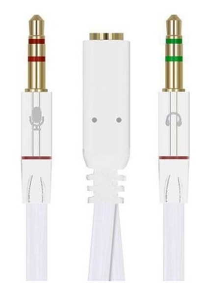 Powermaster Kulaklık Mikrofon Hoparlör Çevirici Ayırıcı Kablo 20 cm modelleri