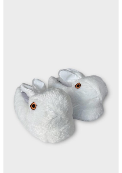 Tavşan Model Şişme Peluş Çocuk Panduf Beyaz fırsatları