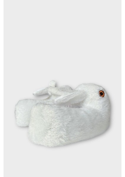 Tavşan Model Şişme Peluş Çocuk Panduf Beyaz indirimleri