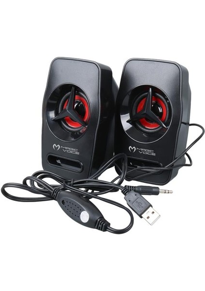 Magicvoice T-19 1+1 USB Pc Mini Hoparlör - Speaker (2*3 Watt - 4 Ohm) fiyatları