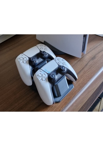Oyun Kolu Standı Siyah – Ikili Gamepad Düzenleyici ve Sergileme Aparatı