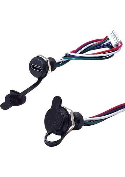 Intercom IC-266T-2 Pano Tip Type-C Şase Dişi 5pin Soketli Şarj ve Data Bağlantı Modülü Su Geçirmez