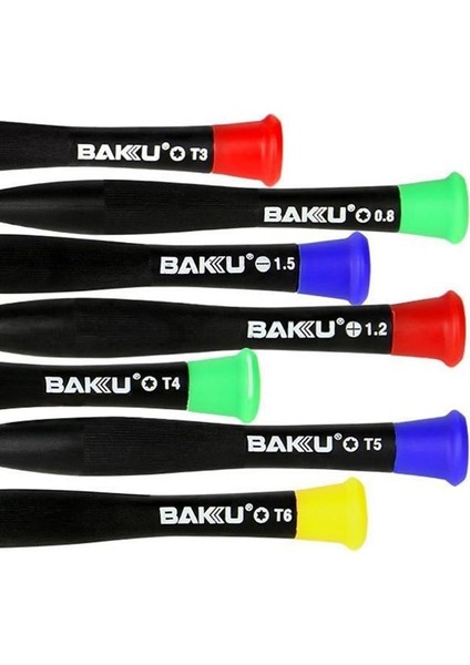 Baku BK-6108 8in1 Hassas Tornavida Seti (1.5-1.2-0.8--T3-T4-T5-T6) fiyatları