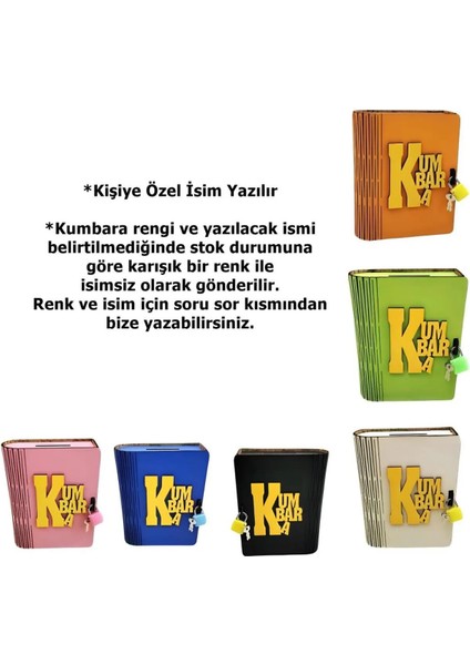Ahşap Kitap Şeklinde Katlanır Kumbara 1 Parça Renkli Tasarım 9+ Yaş İçin fiyatları