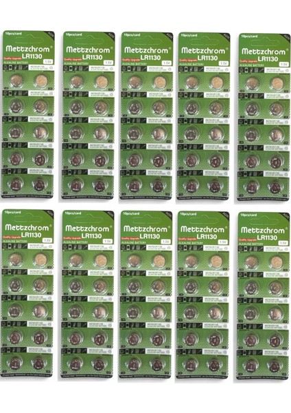 AG10 LR1130 389 SR1130 189 1.5V Alkaline Düğme Pil 100 Adet