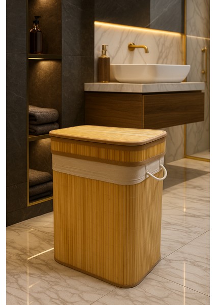 Bambu Çamaşır Sepeti 40X30X60 fiyatları