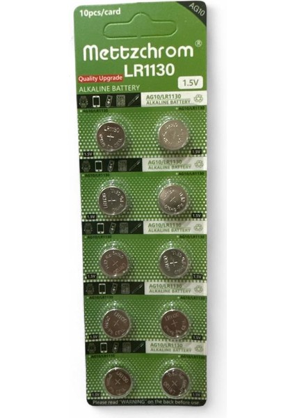 AG10 LR1130 389 SR1130 189 1.5V Alkaline Düğme Pil 10 Adet fırsatları