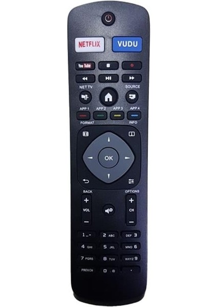 Phılıps NH500UP Netflıx-Vudu-Youtube Tuşlu LED LCD Smart Tv Kumandası