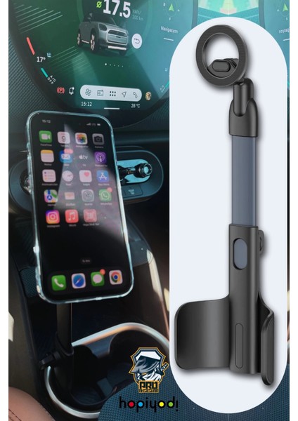 Mini Countryman Uyumlu Araç Içi Telefon Tutucu 360 Derece Döndürülebilir Yükseklik Ayarlı Magsafe Tutucu