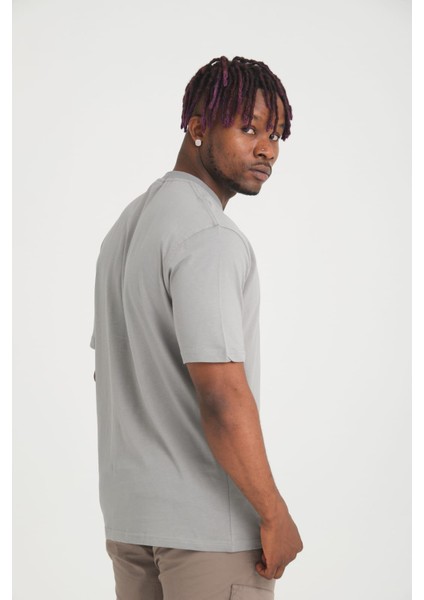 Basıc Gri Slim Fit Bisiklet Yaka indirimleri