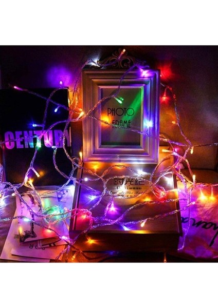 10 Metre 100 Ledli Fişli LED Işık Çok Renkli Dekor Lambası Yılbaşı Ağacı Işığı Rgb Organizasyon Süsleme Doğum Günü Parti Kafe Işığı Karışık Renkli