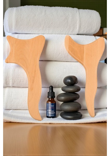 2’li Set Selülit Karşıtı Ahşap Masaj Aleti – Lenf Drenaj, Vücut Şekillendirme ve Maderoterapi Aracı