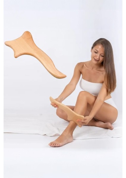 2’li Set Selülit Karşıtı Ahşap Masaj Aleti – Lenf Drenaj, Vücut Şekillendirme ve Maderoterapi Aracı