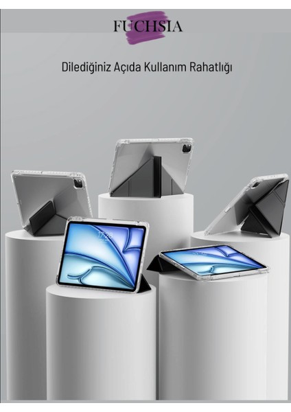 iPad A16 11. Nesil A16 2025 Uyumlu Tri Folding Tablet Kılıfı + Avuç Içi Algılamayan Tablet Kalemi indirimleri