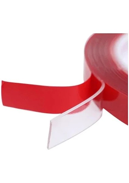 Akrilik Şeffaf Süper Güçlü Su Geçirmez Akrilik Çift Taraflı Bant 10 mm x 5 M