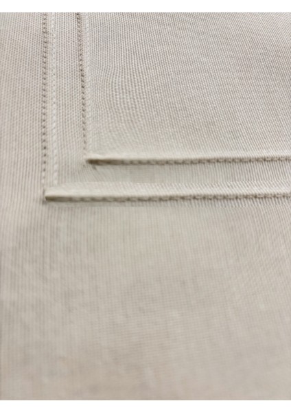 Krem Keten Nervür Detaylı Runner Masa Örtüsü 40X140 cm fırsatları