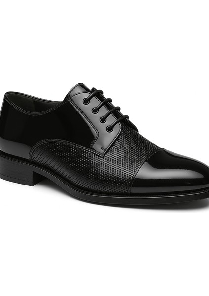 GR0018 Hakiki Antik Rugan Deri Küçük Numara 39 Numara Topuklu Erkek Klasik Ayakkabı