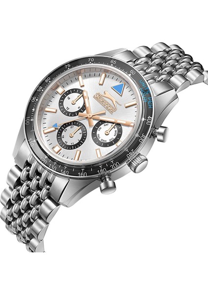 SL.09.2417.2.05 Erkek Kol Saati | 44 mm Gümüş Kadran, Paslanmaz Çelik Kasa, Kronograf fiyatları