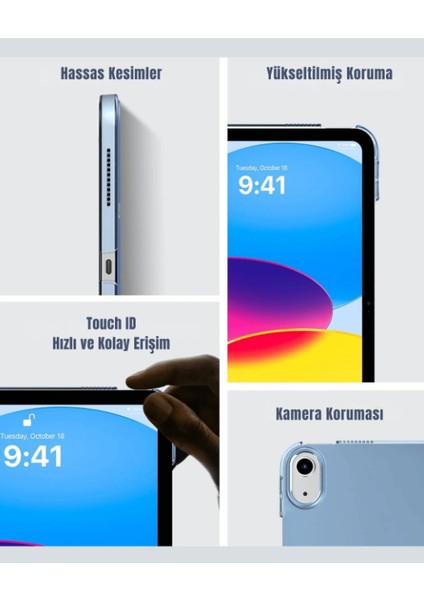 iPad A16 11. Nesil A16 2025 Uyumlu Tri Folding Tablet Kılıfı + Avuç Içi Algılamayan Tablet Kalemi indirimleri