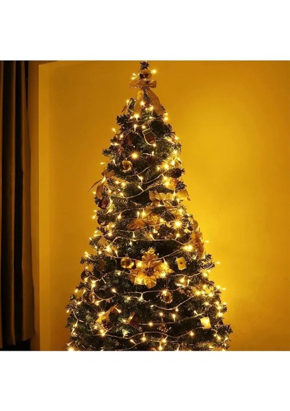 Yılbaşı Işığı 3 Metre Pilli Şeffaf Kablolu 20 Ledli Dekoratif Yeni Yıl Süsleme New Year