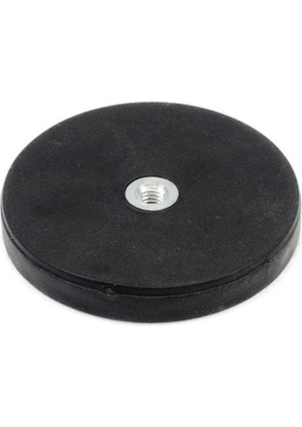 Kauçuk Kaplı Neodyum Pot Mıknatıs 43MM x 6mm M6 Delik Araç Mıknatısı
