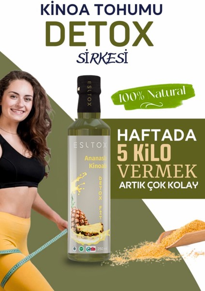 , Ananas Detoks Sirkesi – Metabolizma Hızlandırıcı, Ödem Attırıcı ve Kilo Vermeye Yardımcı Doğal 250 ml