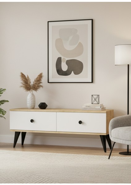 TSA1202DB - Mona Tv Stand 120CM Safirmeşe- Beyaz