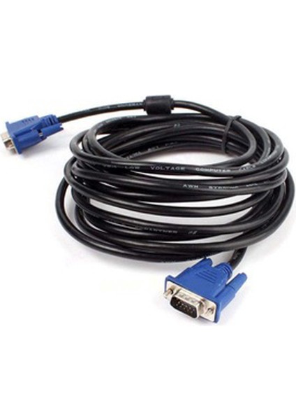 10 Metre 10M VGA Kablosu Ekran LCD Monitör Projeksiyon Görüntü Bağlantı Kablosu Çift Filtreli Cabble modelleri