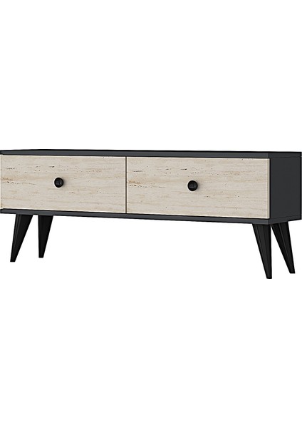 TSA1202AT - Mona Tv Stand 120CM Antrasit-Traverten fırsatları