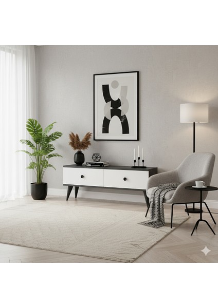 TSA1202AB - Mona Tv Stand 120CM Antrasit-Beyaz modelleri