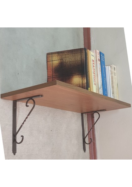 Ferforje Raf Altı, Küçük, Bakır, Vidalar Dahil, 2 Adet modelleri