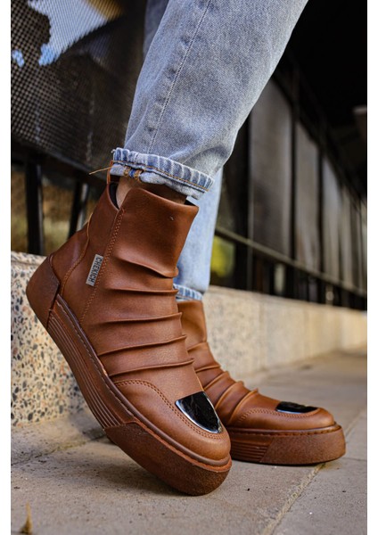 Swat Premium Kışlık Fermuarlı Erkek Bot Taba