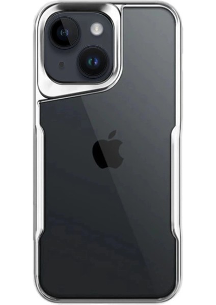 iPhone 15 Kılıf Boyi Silikon Kapak - GÜMÜŞ-(5796)